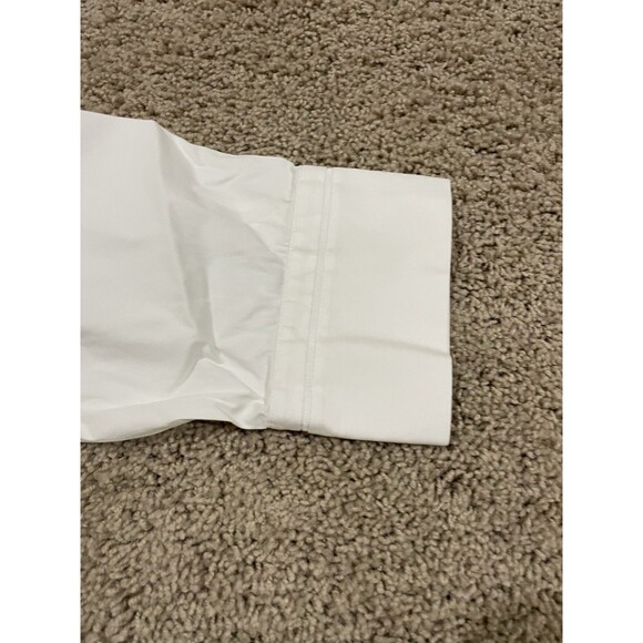 Lafayette 148 White Poplin Button Up Shirt Size 14 Womens Long Sleeve Blouse - Picture 4 of 12